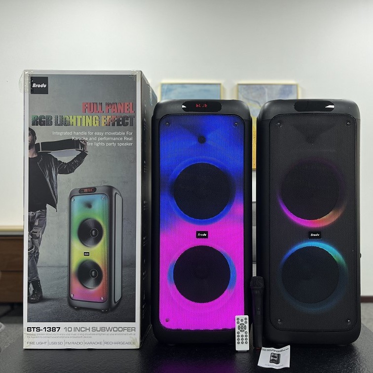 Altavoz Bluetooth portátil BTS-1387 doble 10 pulgadas
