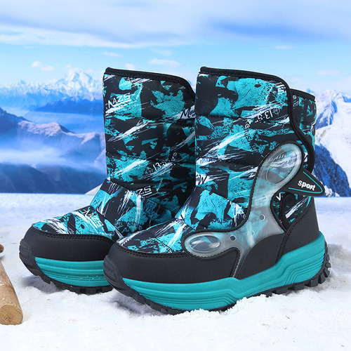 Children's Snow Boots with Thick Cotton Soles for Winter - Warm and Insulated Short Boots for Outdoor Use, Suitable for Boys and Girls