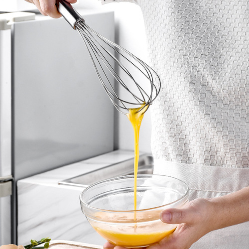 430 stainless steel pipe handle 6-wire egg beater milk frother handheld mixer baking tool steel wire Whisk Set