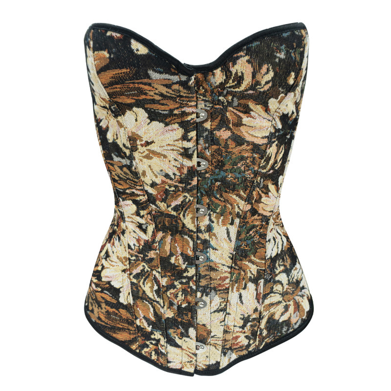 Nuevo estilo café pétalos pintados corte cinturón de cuerpo de belleza cuerpo de soporte de pecho ropa de cuerpo Aliexpress productos transfronterizos