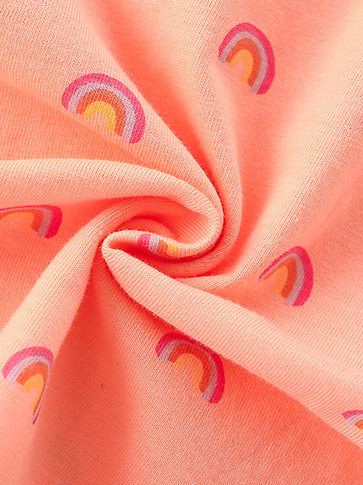 Malwee transfronterizo verano nueva ropa infantil mangas cortas sueltas estilo transpirable encantador impresión de niñas camisas diarias