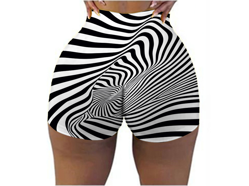 Pantalones cortos de cadera deportivos casuales de camuflaje con estampado digital europeo y americano, las mujeres pueden pedir una pieza