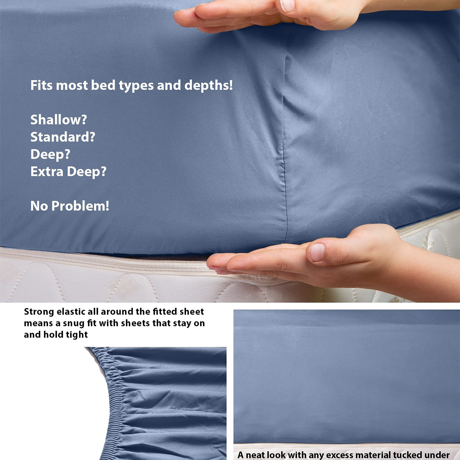 亚马逊竹纤维床单6件套欧美酒店床上用品可机洗床笠4枕套外贸定制