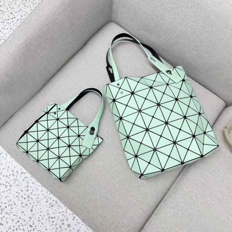 New Zhai Yisheng オリジナルバッグ ミニ スモール スクエア ボックス 幾何学的な菱形 ミニ スモール スクエア バッグ 4 コンパートメント トート ハンドヘルド レディース バッグ|undefined