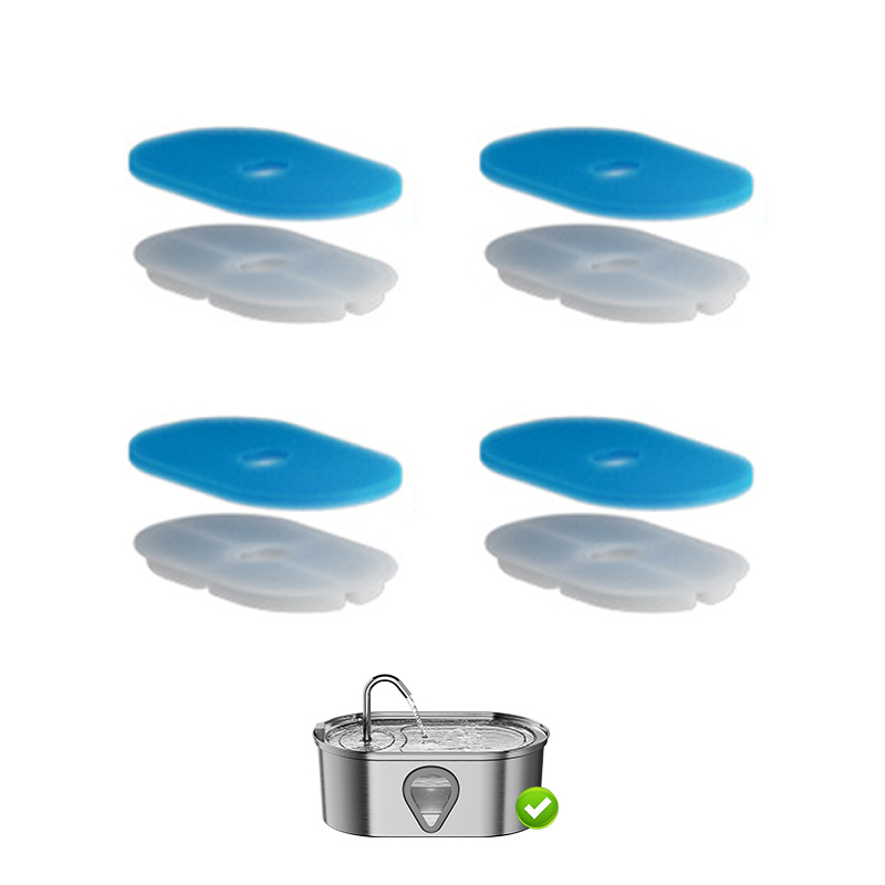 Filtros para bebedores de agua para mascotas adaptados a una variedad de bebedores de agua para gatos multifiltración de cabello de filtro de algodón carbón activado