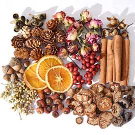 叶子干果相框圣诞节干花材料包天然标本材料果子组合装饰手工diy