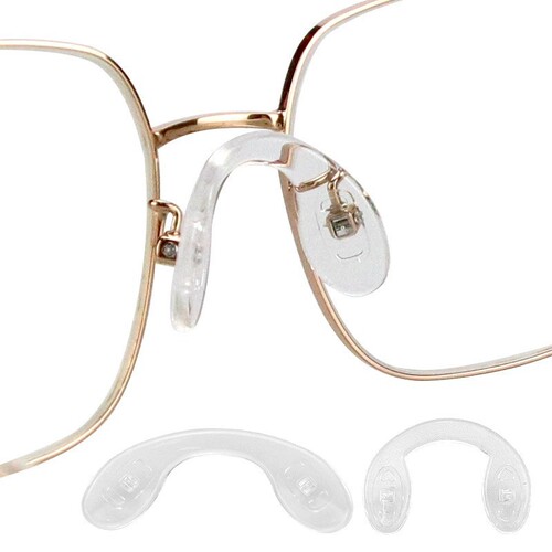 Silicone children's U-shaped nose pads, adult one-piece U-shaped nose pads, screw-type stipules glasses accessories, silicone material