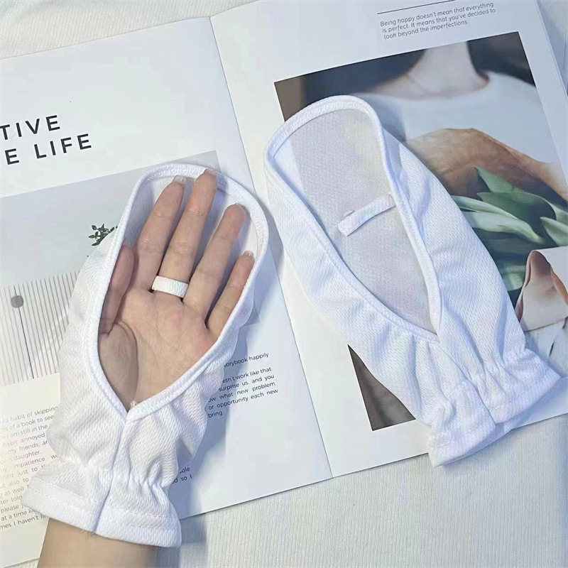 흰색 자외선 차단 장갑(-1쌍)