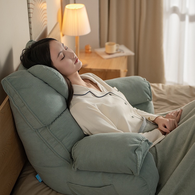 Removable and Washable Pillow for Bedside Use, Suitable for Playing with Mobile Phones, Bay Window, Large Backrest, Neck and Waist Support, Bed Cushion for Pregnant Women and Lazy People, Does Not Collapse