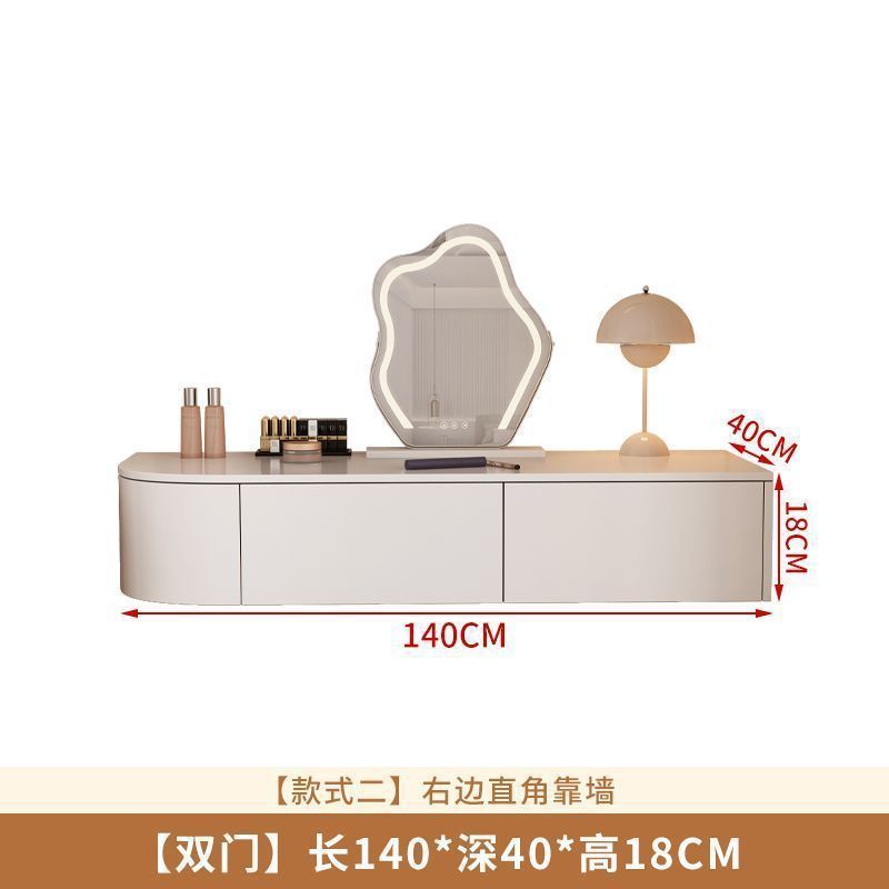 오른쪽 벽에 직각으로 이중서랍 [거울포함] 140