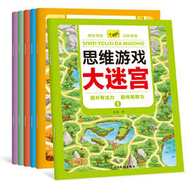 思维游戏大迷宫6册左右脑专注力训练游戏书隐藏的图画书儿童书籍