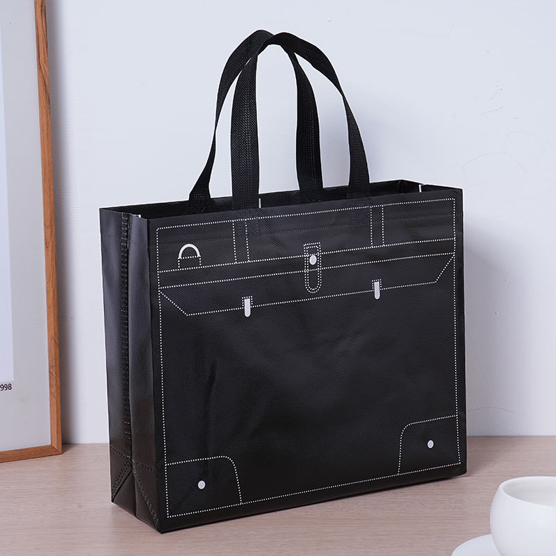 Bolsa de tela no tejida ecológica personalizada nombre de la tienda para almacenar ropa de hombre zapatos bolsas de gran capacidad bolsa de embalaje de alta calidad
