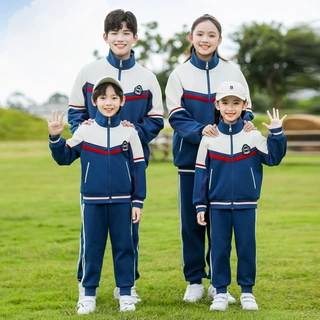 春秋中小学生校服儿童班服套装运动会两件套幼儿园园服一件代发