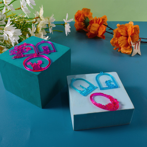 26 Epoxy pendant molds heart-shaped baby patch egg keychain hanging frame silicone abrasive tools wholesale