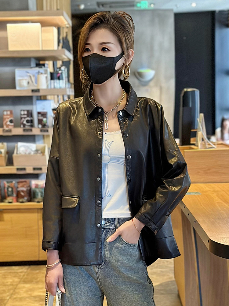 D1657 5370K ÁO KHOÁC NỮ HAITDCL MÙA XUÂN THU ĐÔNG THỜI TRANG NỮ DA BÒ G06 SẢN PHẨM MỚI
