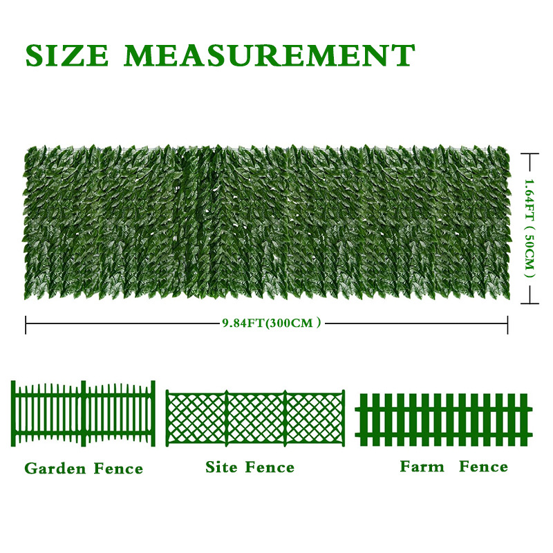 Simulación transfronteriza de plantación verde valla hoja valla de patio pared de plantas jardín hoja verde valla decorativa de plástico sentido avanzado