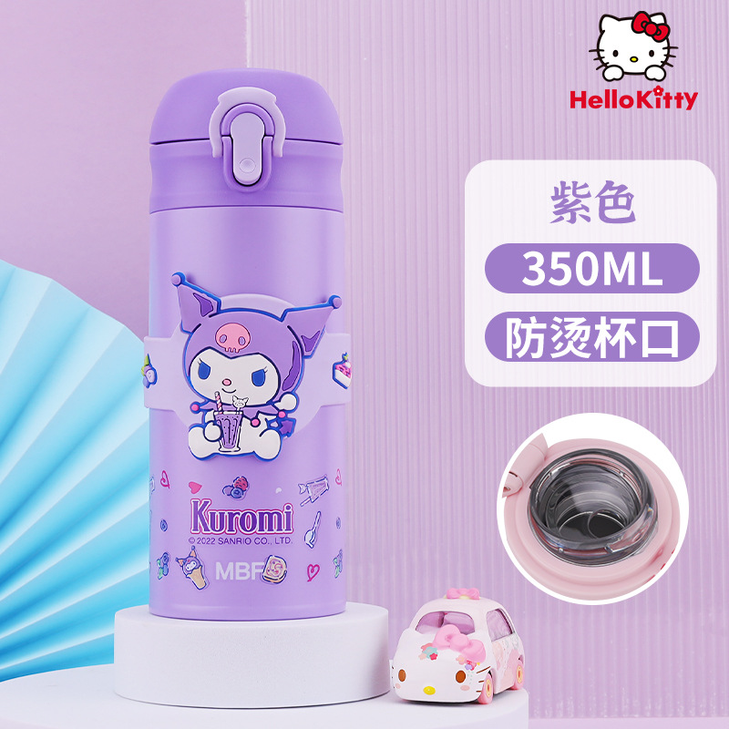 Taza termo de bebida directa de rebote de dibujos animados de Sanrio modelado en relieve 3D 316 mujeres de acero inoxidable de alto valor 350ML