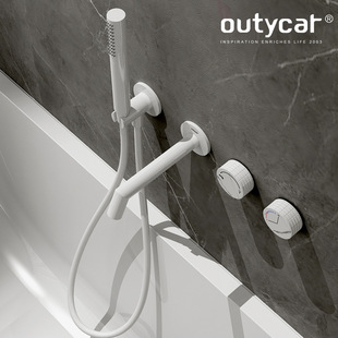Wholesale Luxury-Style Concealed Bathtub Faucet Set with All-Copper Wall-Mounted Shower