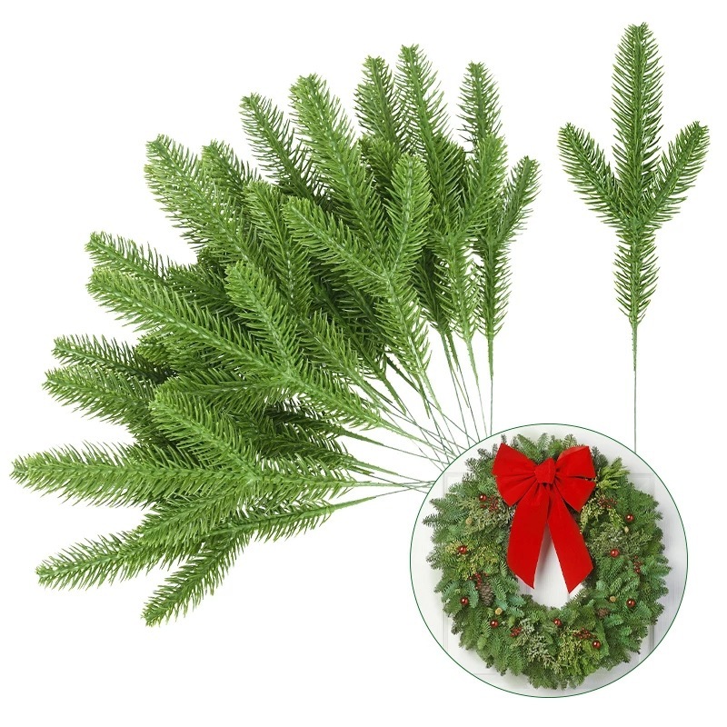 アマゾン模造松針人工クリスマス松針部品三叉松針クリスマスツリーDIY家庭庭園装飾|undefined
