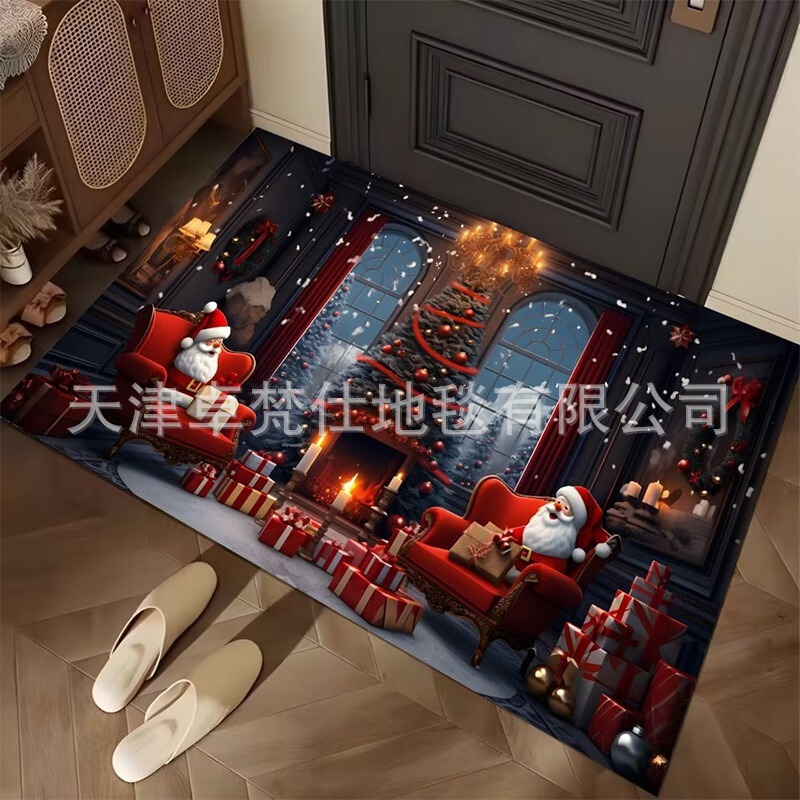跨境圣诞地垫厨房耐磨易打理脚垫家用卫生间浴室垫入户垫子可批发|undefined