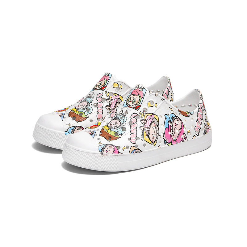 Agujero zapatos de verano niños niñas zapatos de playa lindo de dibujos animados Botas de lluvia padre-hijo antideslizante sandalias impermeables