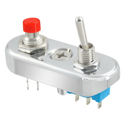 stop multi-function combination switch — Motosiklet ləvazimatları və aksesuarları - single-reset-button-switch-three-speed-electroplating