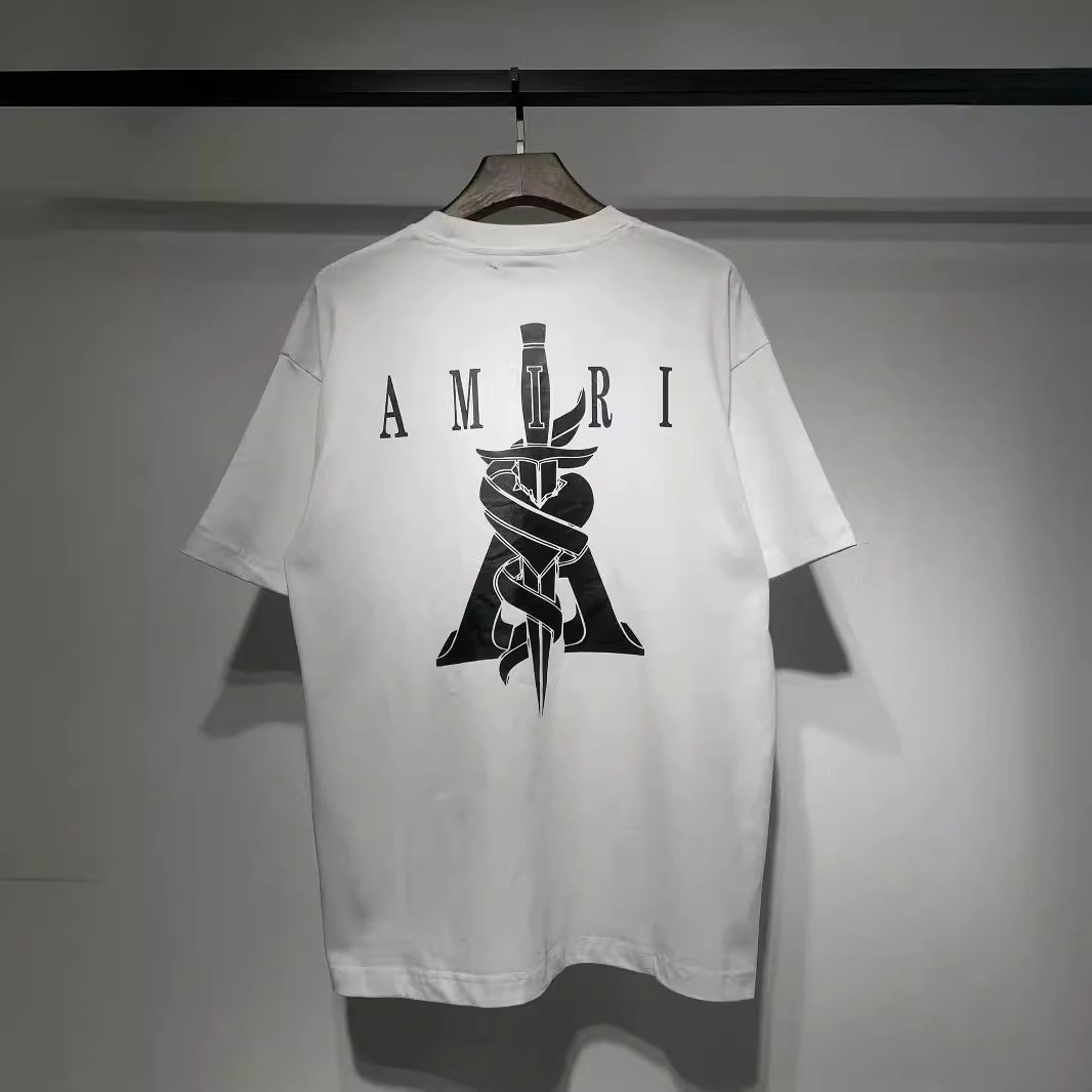 Verano nueva camiseta de manga corta impresa de letras suelta marca de moda hombre camiseta casual de media manga mujer