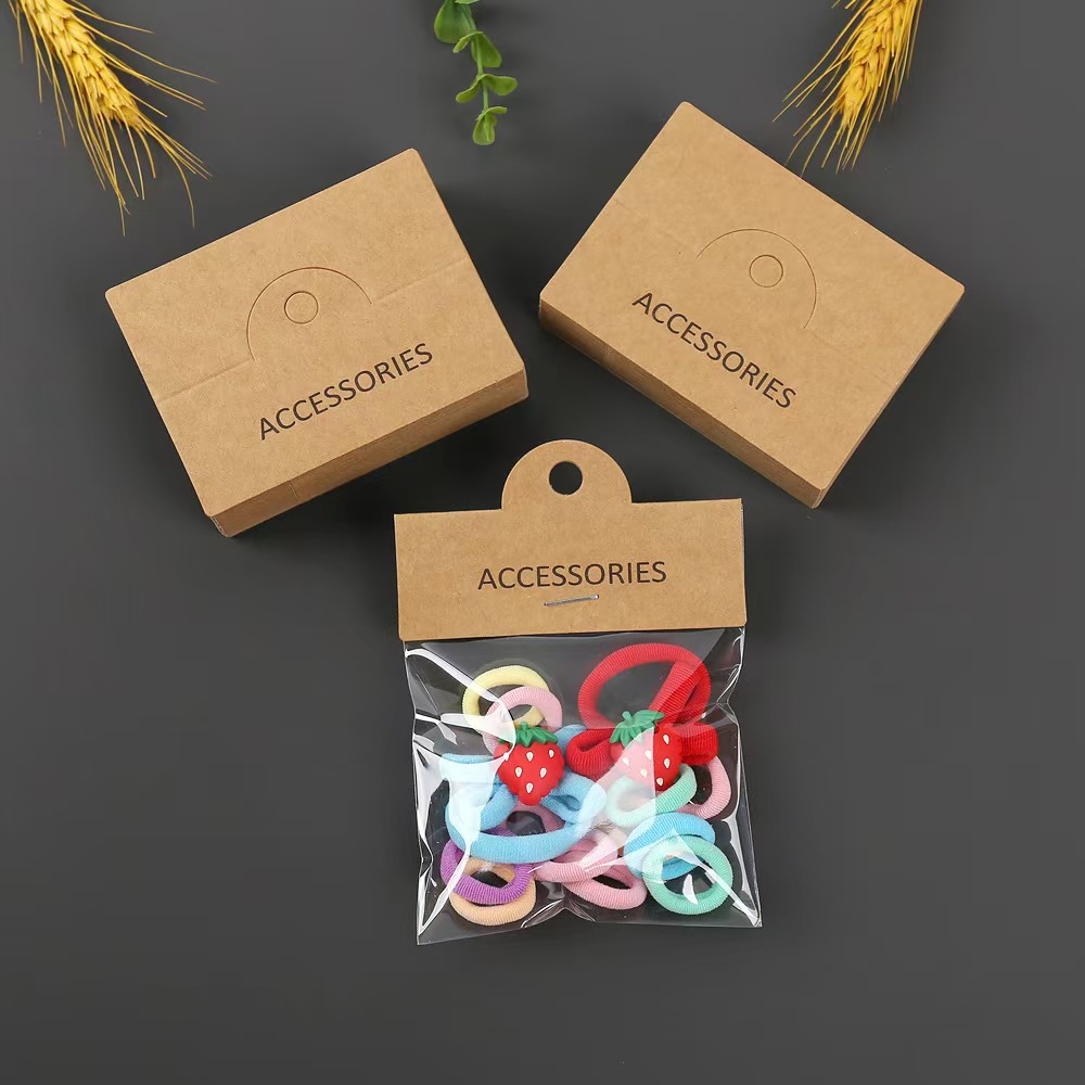Fábrica directa kraft clip de cabello clip de cabello clip BB tarjeta plegable embalaje de joyería de alta calidad logotipo de impresión