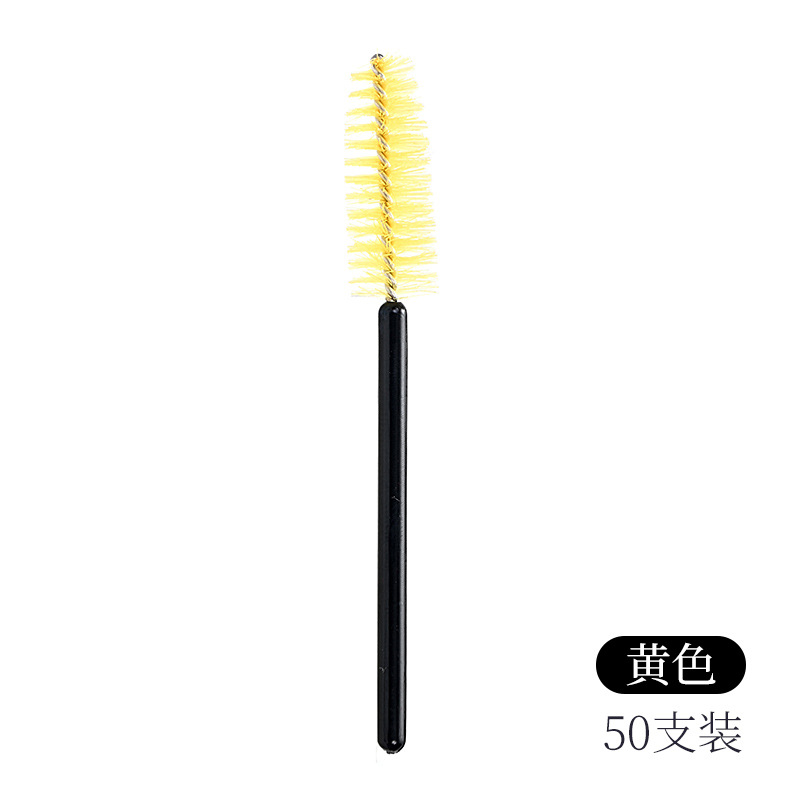 Nuevo cepillo de pestañas de nylon de barra corta, cepillo de pestañas de color, cepillo de pestañas de barra negra, herramienta de maquillaje de cepillo de pestañas universal portátil
