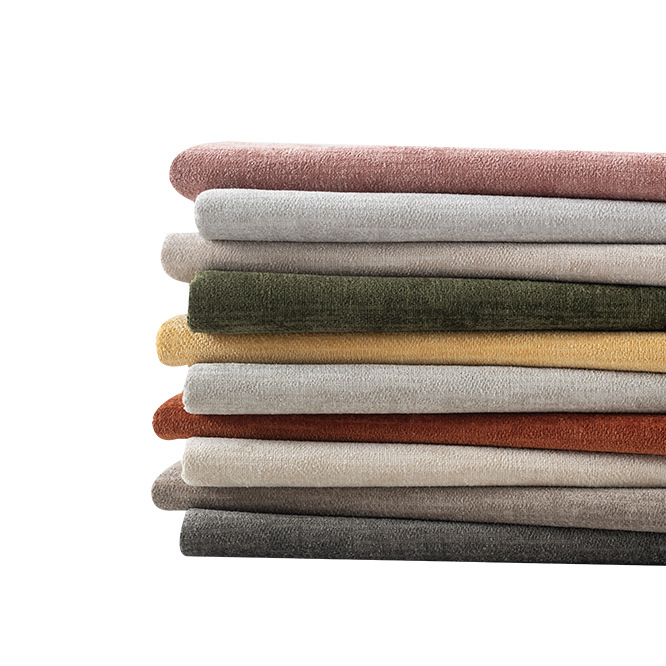 Fabricante de tela de color sólido Chenille sofá en stock bolsas cojines de poliéster almohada artesanía algodón lino