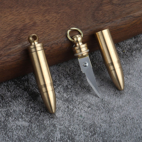 Brass Keychain Bullet Express Knife Pendant Express Knife Gourd Pendant Jewelry Metal Crafts
