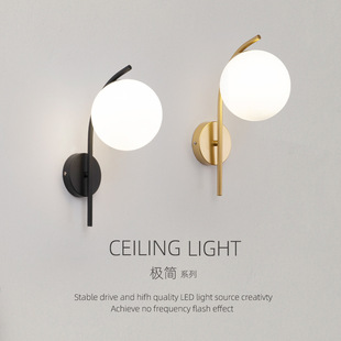 Nordic Bedroom Bedside Lamp Simple Modern Designer Living Room Backwall Light Affordable Luxury Stairs Aisle Balcony Lamps