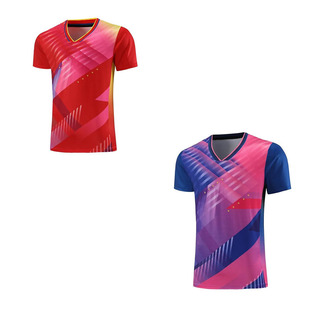 2025 New Empty Version Table Tennis Clothing Quick-Drying Short-Sleeved Sports Tops for Boys and Girls with Printable Numbers