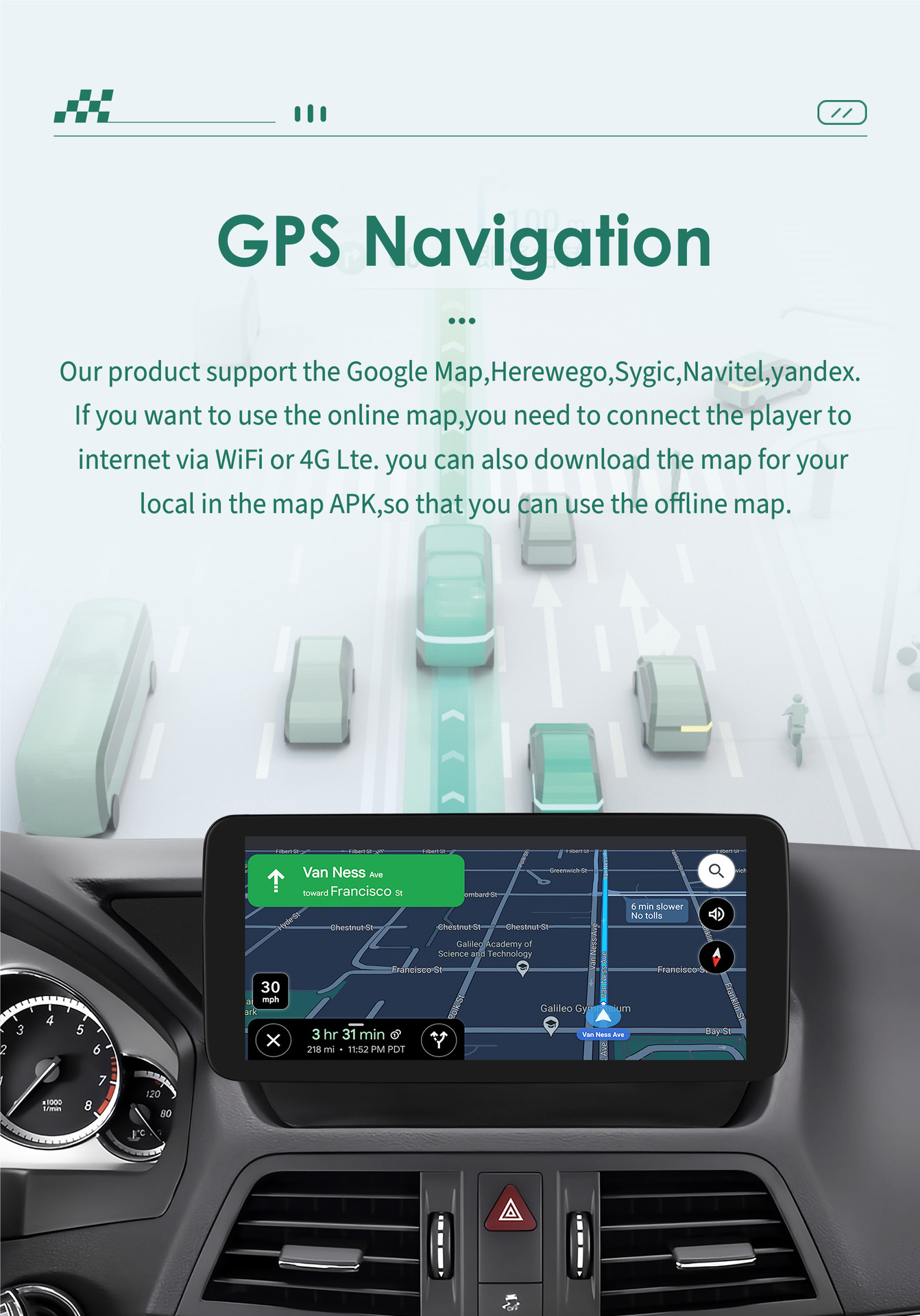 Suitable for 09-12 Mercedes-Benz E-Class C207 W207 A207 Android large screen central control car machine navigation carplay