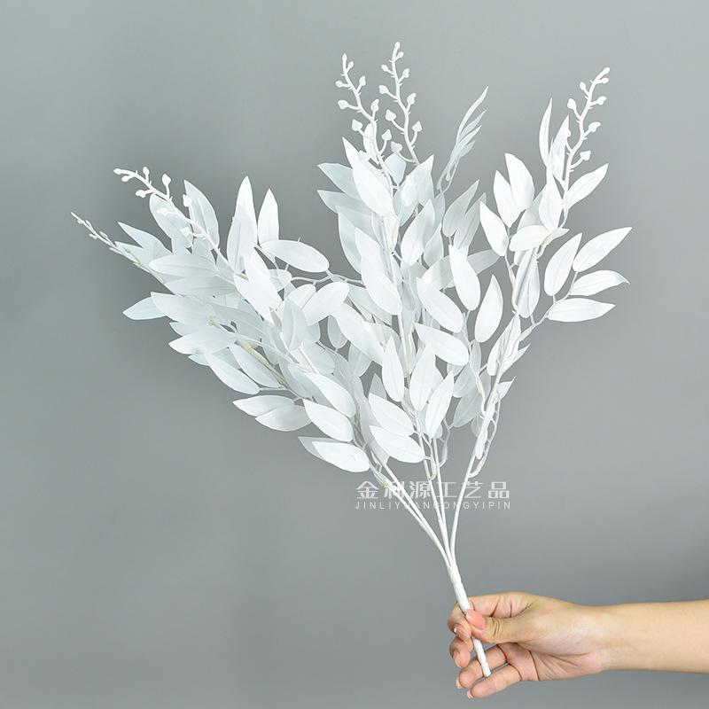 5-tenedor haz de hojas de sauce hojas de la boda Mori boda base flor transfronteriza simulación de hojas de sauce LY99705