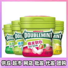 箭牌糖果绿箭口香糖脆皮软心薄荷糖80g瓶装留兰香柠檬