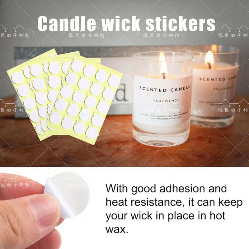 Suministro Transfronterizo de Pegatinas de Espuma para Mechas de Velas Redondas, Materiales para Manualidades, Pegatinas de Doble Cara, Cinta de Espuma de Doble Cara Resistente a Altas Temperaturas image 5