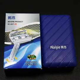 经典老式男杰997手动刮胡刀 盒装金属刮胡刀架手动旋转式剃须刀