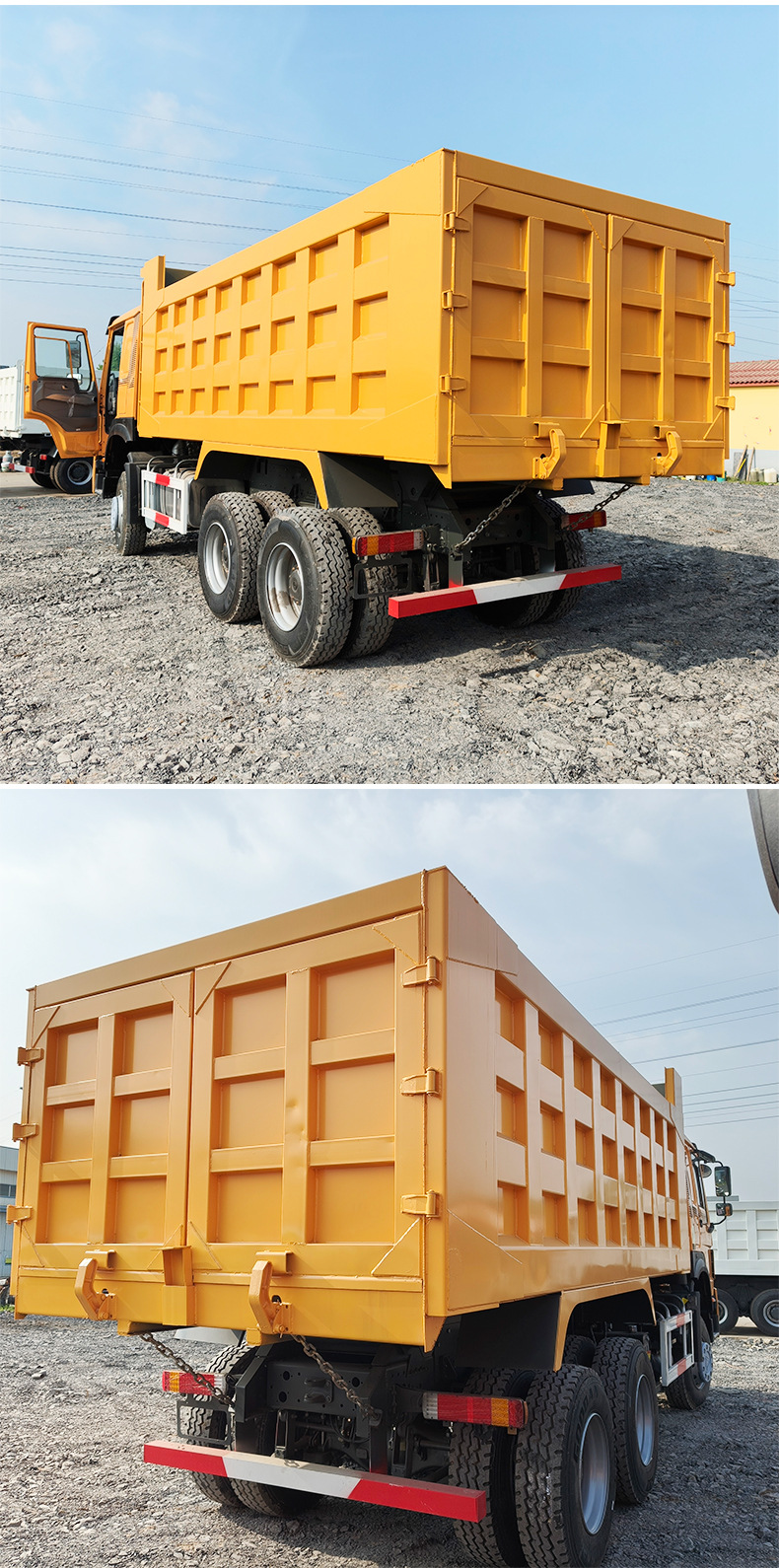 Used Howo Dump Trucks for Construction Site Soil Transport, Available for Immediate Delivery, with the Option to View the Vehicle on Site, Rear-Dump Self-Loading Dump Trucks