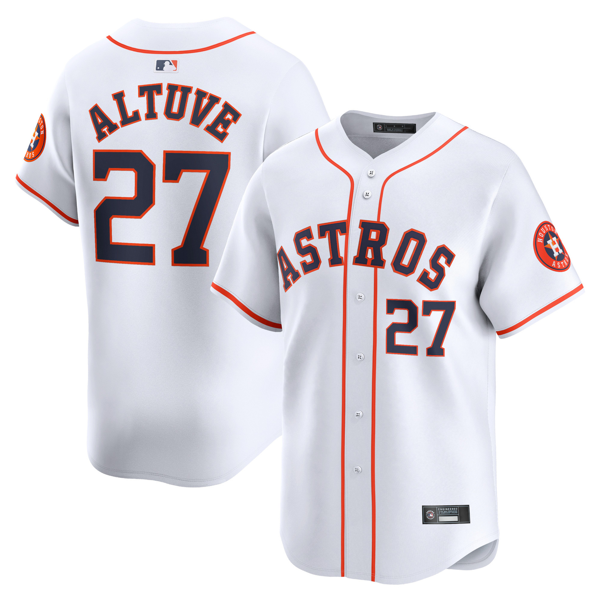 2026欧美MLB美式棒球衫太空人棒球服短袖T外贸现货27号球队可批发