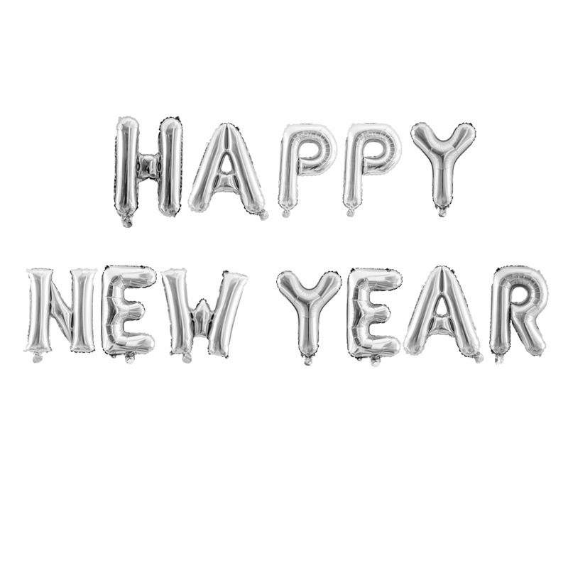 16インチhappy new yearアルファベットバルーンセット2023あけましておめでとうございます元旦装饰アルミフィルムバルーン|undefined