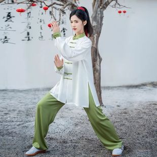 Men's and Women's Same Style Eight-Section Tai Chi Tai Chi Suit 2024 Spring & Fall New Spring & Fall Chinese Style Stand-Up Collar Disc Button Sportswear