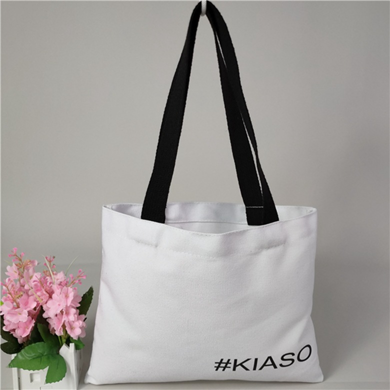 手绘logo广告帆布包 空白手提棉布袋 现货时尚购物帆布袋