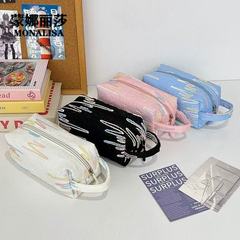 夏の新しい高見えモナリザ化粧品バッグ大容量かわいいポータブル収納袋旅行ハンドバッグ