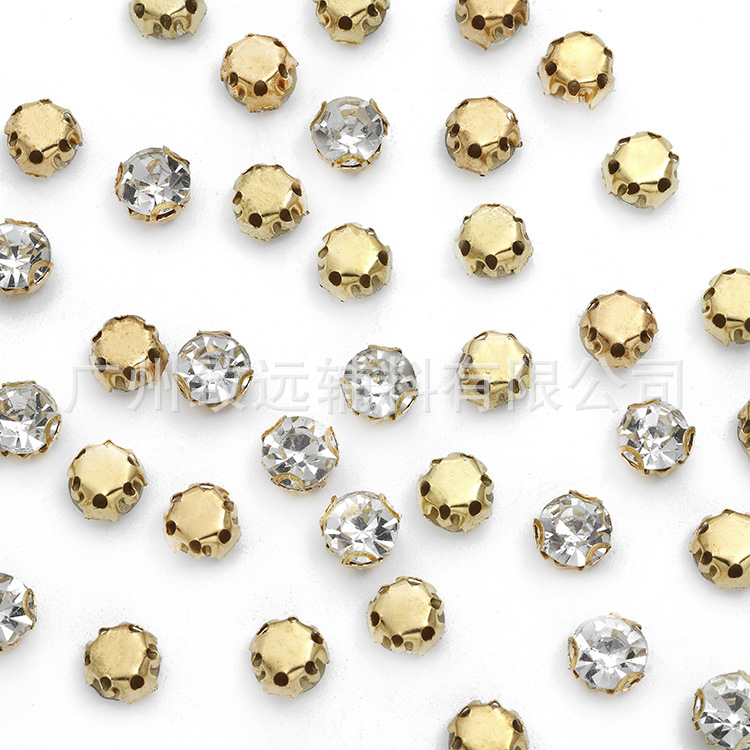 Rhinestones de garra de 3 mm para costura, con tres puntas tipo D, anti-enganches, para vestidos de novia, zirconia genuina brillante, accesorios DIY para zapatos y ropa.