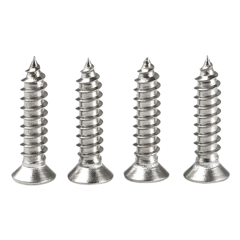 Саморез из нержавеющей стали 304 Саморез для дерева с поперечной плоской головкой Саморез с потайной головкой Саморез M2M3/M4/M5M6/KA