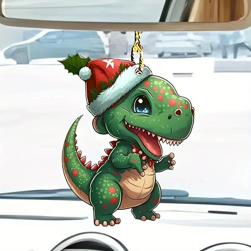 Новый рождественский динозавр автомобильный кулон акриловых трансграничных автомобильных подвесок