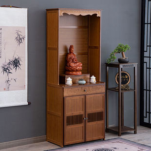 Buddhist Shine Guanyin Cabinet Household Economical Shrine Sacred Table Guanyin God of Wealth High-rise Simple Buddhist God Cabinet