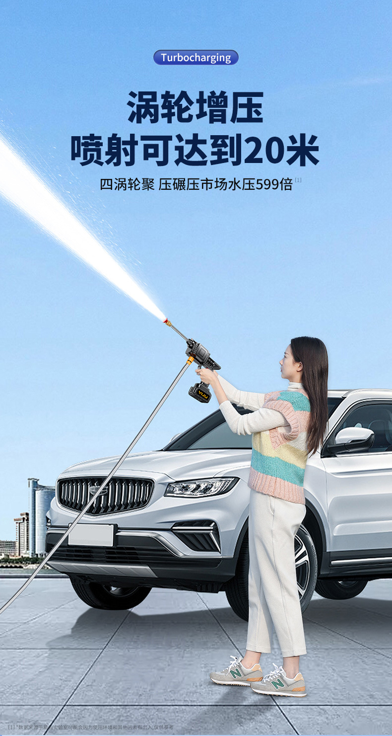 Car washing high pressure water gun household car washing machine washing machine car washing machine powerful washing pump artifact wireless super