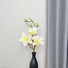 跨境外贸玉兰花仿真花EVA手感高仿真假花家居装饰婚庆插花批发